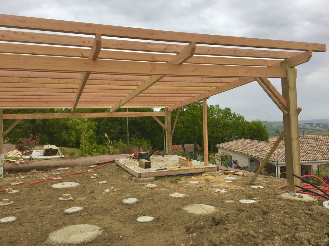 Pergola bois avec lames orientables
