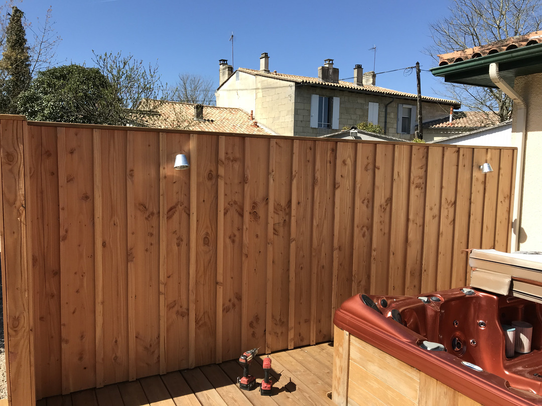 Palissade bois sur mesure jardin